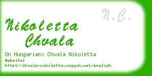 nikoletta chvala business card